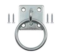Square Wall Tiedown Device - Reinforced Horse Tie Ring Fixture, Rust Resistant Steel Connector | Tie Down Loops, Versatile Barn Trailer Attachment Hardware Supporting Equestrian Restraint Management A