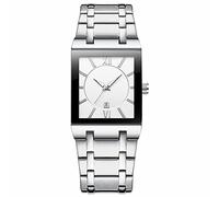 Square Watches for Men and Women Stainless Mens Square Watch with Date Analog Quartz Fashion Wristwatch Bj7000-52e (F, One Size)