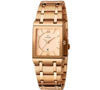 Square Watches for Men and Women Stainless Steel Mens Square Watch with Date Waterproof Analog Quartz Fashion Business Casual Wristwatch, 36-Rose Gold