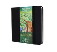 Square Watercolour Sketchbook, 300 g, 25% Cotton, 14x14 cm, 24 Sheets, 48 Pages, Fine Grain, Acid-Free, Watercolour Book, Artist Paper, Watercolour Paper Pad, Ideal for Watercolour, Acrylic, Gouache