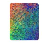 Square Waterproof Mouse Pad Mouse Mat Rainbow Triangle Non Slip Rubber Base MousePads Washable Portable for Office Laptop 20 * 25cm