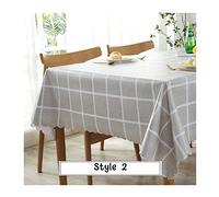Square Waterproof Tablecloth 135x200cm - Rose and Checkered Table Cover for Dining Room, and Event Decoration