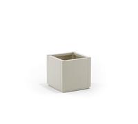 Square White Plastic Flower Box Planter 36x36x35cm 38L Container Garden Pot