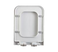 Square White Toilet Seat Soft Close Quick Release Adjustable Hinge Top Fixed Loo Cover Rectangular Bathroom Lid 47x36cm Easy Install Toilet Seat
