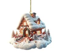 Square Wood Oak Open BO XD Eals Clear An Ce Christmas Pendant for Hanging, Christmas Pendant for Car, Hanging Christmas Decoration Made of Acrylic, Ceiling Heater Infrared Patio (B, 7 x 8 cm)