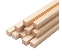 Square Wooden Dowels Wooden Sticks for Crafts, 10 PCS 1.6 x 30cm Square Wood Dowel Rods for Crafts, Unfinished Hardwood Wood Strips Slats for Woodworking, Crafting, Arts and DIYers, Model Making