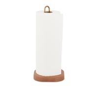 Square Wooden Kitchen Roll Stand Counter Paper Towel Holder 30.5x13x13cm Grain