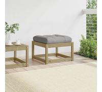 vidaXL Garden Footstool with Cushions Ottoman Footrest Impregnated Wood Pine