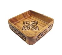 Square Wooden Tray - Dessert Salad Plate, Kitchen Accent Organizer | Stylish Hosting Presentation Solution Ensemble, Versatile Dining Showcase with Fruit Drink Coffee Tea Gathering Placement