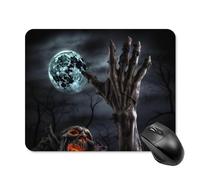 Square Zombie Hand Dark Halloween Mouse Pad Non-Slip Rubber Small Cute Mouse Pad Mini Travel Gaming Mousepad Washable Funny Computer Mat Waterproof for Laptop Office Home Men Women