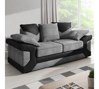 SquareBoxx Arlo Corded Fabric Sofa With Leather-Effect Arms 2 Seater
