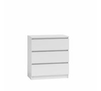 SQUAREBOXX Carlton 3 Drawer Cabinet in Matt White - White