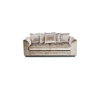 SQUAREBOXX Dylan Crushed Velvet 3+2 Seater Fabric Sofa in Mink - 3 Seater