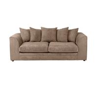 SQUAREBOXX Dylan Jumbo Cord 3+2 Seater Fabric Sofa in Coffee - 3 Seater