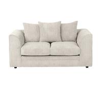 SquareBoxx Lennox Cream Jumbo Cord 2 Seater Sofa