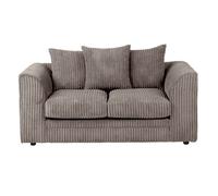 SquareBoxx Lennox Grey Jumbo Cord 2 Seater Sofa