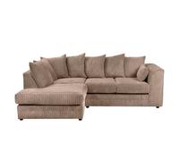 SquareBoxx Lennox Jumbo Cord Corner Sofa Left Hand Facing Chaise Coffee