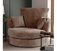 SquareBoxx Lennox Swivel Chair in Chocolate SquareBoxx Chocolate