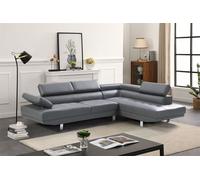 SquareBoxx Sienna L Shaped Corner Sofa, Right Hand Facing in Grey SquareBoxx Grey