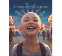 Squared Notebook with Red Margin - Motivation for Kids with Cancer: Your Smile Is the Key That Makes Everyday Brighter