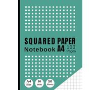 Squared Paper Notebook A4: 10mm Squared Paper, Graph Paper, A4 Paper, Graph Paper A4 Pad, 10mm Squares Maths Notebook, 10mm Squared Quad Ruled Grid ... Graph, 100 Pages, Quality White Paper