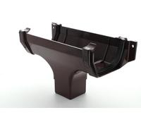 Squareflo Gutter Square Running Outlet 114mm VR376 Brown H Unter