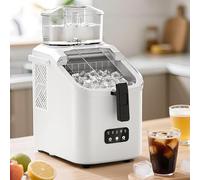 Squarel Ice Machine, Clear Sphere Ball Ice Maker, 16 Ice Cubes Ready In 10 Mins, 3 Ice Thicknesses Adjustable, Ice Cube Temperature Locking Function, Auto Self-cleaning, Automatic Drainage