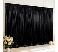 SquarePie Sequin Backdrop Curtain Not See Through Opaque Satin Photography Background for Wedding Patry Size Color