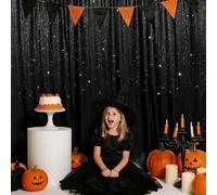 SquarePie Sequin Backdrop Curtain Not See Through Opaque Satin Photography Background for Wedding Patry Size Color