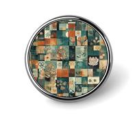 Squares And Rectangles Lapel Pin Durable Metal Round Brooch Pins Lightweight & Elegant Badge for Shirts, Jackets, Backpack & Gifts