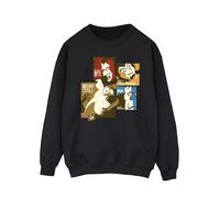Squares Faces Sweatshirt Scooby Doo Black 4XL