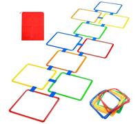 Squares Jumping Game Interactive Motor Skill Building Activity | Agility Squares Kids Game Set for Boys Students Sport Lovers Backyard Playground Yard Beach Gym Lawn