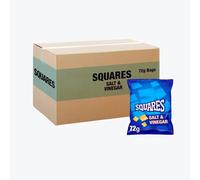 SQUARES Salt and Vinegar Flavored Snacks, 18 × 72g Bags, MULTIPACK Sharing Bags