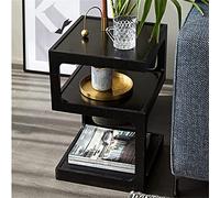 SquareSofaSideTable,3TierEndTableStorageShelves,SmallCoffeeTableWood,CreativeCornerTable,SnackTable,modernNightstandForBedroom,forLivingRoomBalc(Size:350x550mm,Color: needed