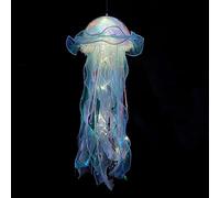 squarex Jellyfish Lantern Lamp Decoration Jellyfish Light Lamp for Little Mermaid Birthday, Under The Sea Ceiling Hanging Lamp Wedding Ocean Decor Supplies Gifts for Kids (No Need to DIY) #A
