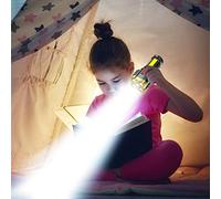 squarex LED Handheld Flashlight, Rechargeable Spotlight Long Lasting Powerful Searchlight Plus Side Lantern, Home, Outdoor Camping, Dog Walking