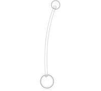 SquarezhenBo 1Pc Transparent Professional Pregnancy Navel Rings Long Bar Sports Maternity Plastic Bioplast Silicone Flexible Navel Belly Ring Piercing Retainer 38mm Piercings Body Jewelry