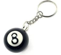 SquarezhenBo 8 Ball Keyring Black Pool Ball M Metal Accessories, dark, 1