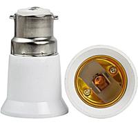 SquarezhenBo B22 to E27 Socket Converter, Socket Adapter, Bayonet to Screw Edison, BC to ES Lamp Base Adapter for LED Bulbs and Incandescent Bulbs and CFL Bulbs Lamp Bases Shades[Energy Class A]