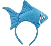SquarezhenBo Blue Fish Marine Life Sea Animal Costume Headband Accessories for Halloween Dress Up, Headbands, for Hair, Wide for Women's, Fashion Headbands