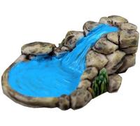 SquarezhenBo Blue Miniature Pond Ornament Kit for Fairies Lawn Mountain Stream Decoration Home Craft Accessories Miniatur Garten Outdoor Statues Teich Dekoration