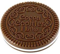 SquarezhenBo Brown Portable Mini Cute Kawaii Women Girls Mirror Fashion Chocolate Cookie Shaped Cosmetic Mirror Makeup Chocolate Comb,Tools and Accessories,Beauty
