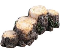 SquarezhenBo Burlywood Miniature Resin Stump Micro Landscape Fairy Garden Ornament Mini Doll House Outdoor Landscape Statues