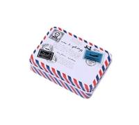 SquarezhenBo Creative Beautiful Mini Tin Metal Container Small Rectangle Storage Box Case Envelope Sneakers and Bins Storage and Organisation