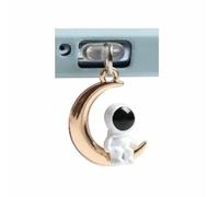 SquarezhenBo Dust Plug Charm Cute Astronaut Earphone Jack Stopper Cap Pendant Anti Dust Plug Kawaii USB Type-C Plug Cell Phone Anti-Dust Plugs for iPhone Charge Port Dust