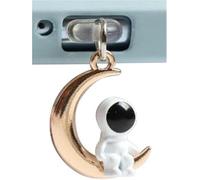 SquarezhenBo Dust Plug Charm Cute Astronaut Earphone Jack Stopper Cap Pendant Anti Dust Plug Kawaii USB Type-C Plug Cell Phone Anti-Dust Plugs for iPhone Charge Port Dust