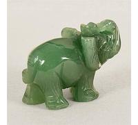 SquarezhenBo Green Elephant Ornament, Elephant Statue, Jade Stone Handcraft Natural Green Jade Stone Elephant Statue Decor Toys in Hand Home Décor Accents Sculptures