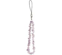SquarezhenBo Purple Phone Charms Mobile Beads Natural Shiny Charm Cell Lanyard Chain Wristband Mobile Phone Strap Décor