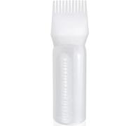 SquarezhenBo White Hair Color Applicator Bottles, Hair Dye Brush Bottle, Comb for Coloring Hair and Treating Scalp, 120ML Hair Color Applicator Bottles Color accessories