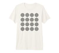 Squaring the Circle Black and White Bauhaus 2 Shapes Mania Premium T-Shirt